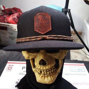 Findlay Leather Patch Rope Snap Back Hat Cap